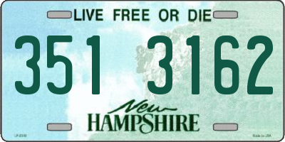 NH license plate 3513162
