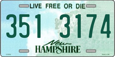 NH license plate 3513174