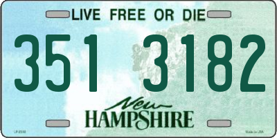 NH license plate 3513182