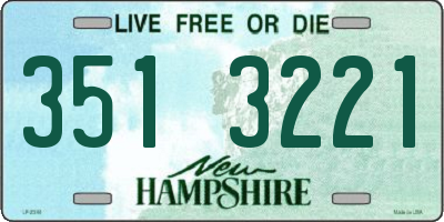 NH license plate 3513221