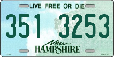 NH license plate 3513253