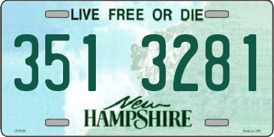 NH license plate 3513281