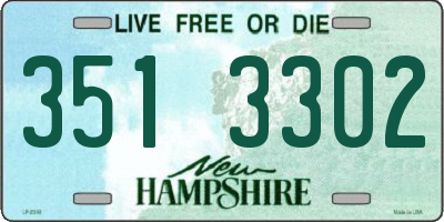 NH license plate 3513302