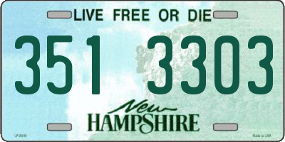 NH license plate 3513303