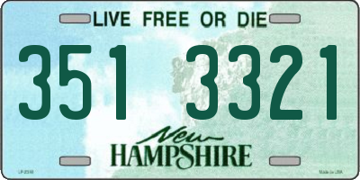 NH license plate 3513321