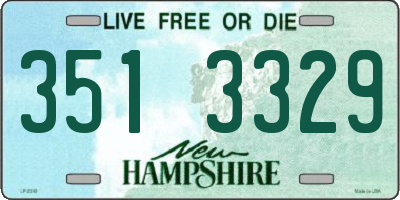 NH license plate 3513329