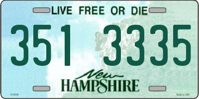 NH license plate 3513335