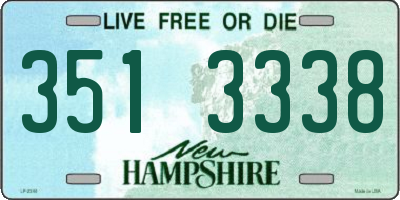 NH license plate 3513338