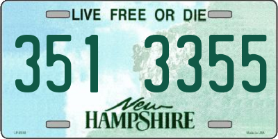 NH license plate 3513355