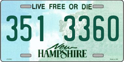NH license plate 3513360
