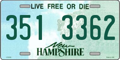NH license plate 3513362