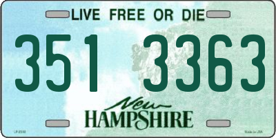 NH license plate 3513363