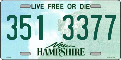 NH license plate 3513377