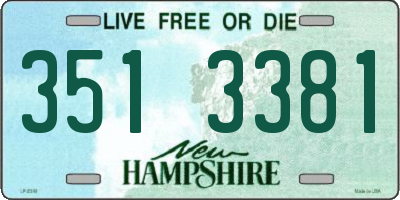 NH license plate 3513381