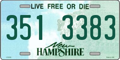 NH license plate 3513383