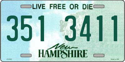 NH license plate 3513411