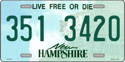 NH license plate 3513420