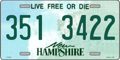 NH license plate 3513422