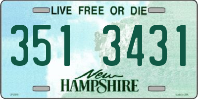 NH license plate 3513431