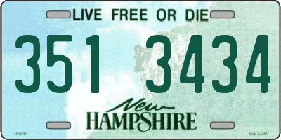 NH license plate 3513434