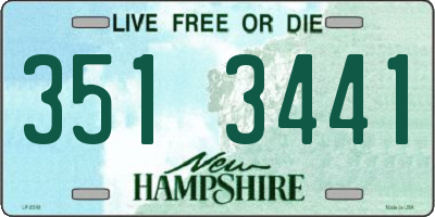 NH license plate 3513441
