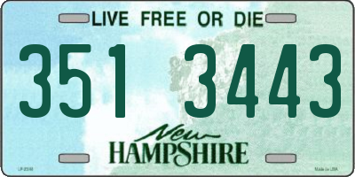 NH license plate 3513443