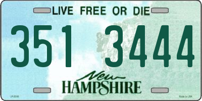 NH license plate 3513444