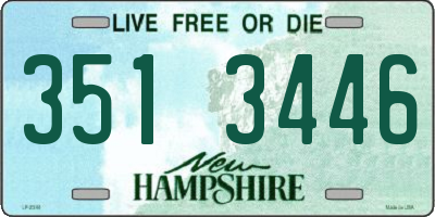 NH license plate 3513446