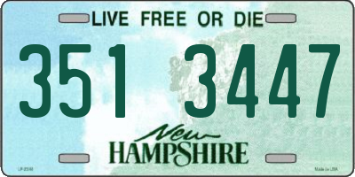 NH license plate 3513447