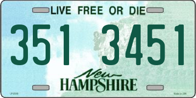 NH license plate 3513451