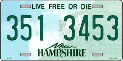 NH license plate 3513453
