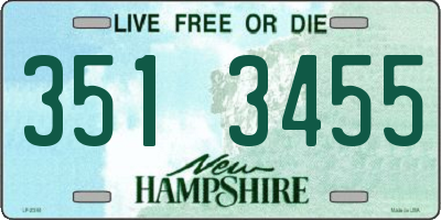 NH license plate 3513455