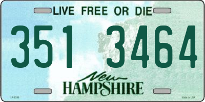 NH license plate 3513464