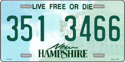 NH license plate 3513466