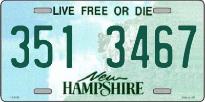 NH license plate 3513467