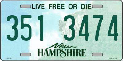 NH license plate 3513474