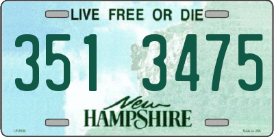 NH license plate 3513475