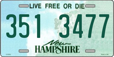 NH license plate 3513477