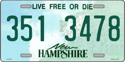 NH license plate 3513478