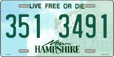 NH license plate 3513491