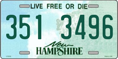 NH license plate 3513496