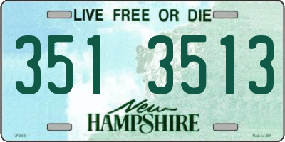 NH license plate 3513513