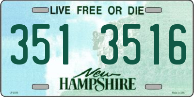 NH license plate 3513516