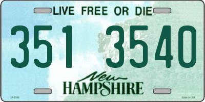 NH license plate 3513540