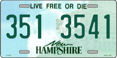 NH license plate 3513541