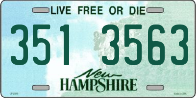 NH license plate 3513563
