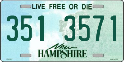 NH license plate 3513571