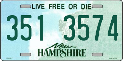 NH license plate 3513574