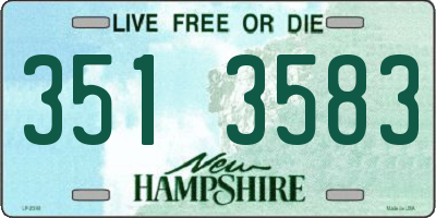 NH license plate 3513583