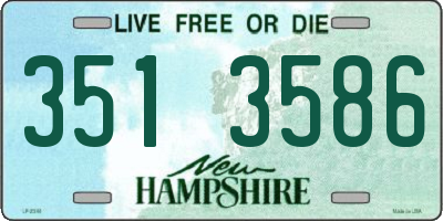 NH license plate 3513586
